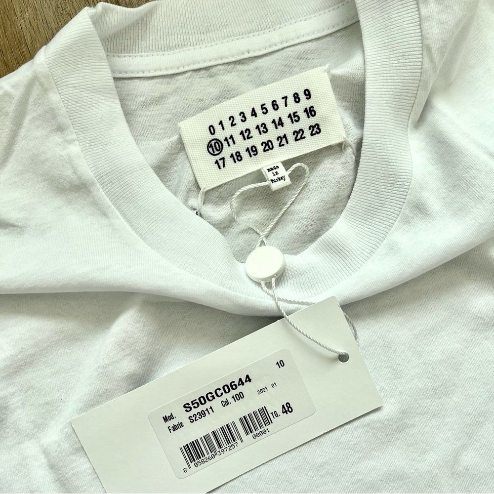 Maison Margiela S50GC0644 street style plain Short Sleeve Shirt White size IT 48 - Picture 3 of 5